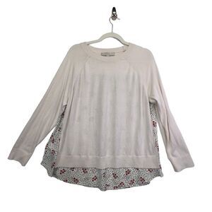 Women's Cream Sweater with Floral Detail